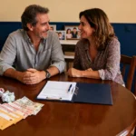 Pareja española aliviada tras reunificar sus deudas con garantía hipotecaria, con un solo expediente de préstamo organizado en su mesa